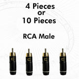 XLR, 1/4" TRS, TS, 3.5mm, Male or Female Audio Connectors - Straight / Angled