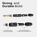 3 Pin XLR Male to 1/4" TS Unbalanced Mono Cable - Custom Length Color Connector