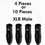 XLR, 1/4" TRS, TS, 3.5mm, Male or Female Audio Connectors - Straight / Angled