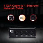 4-Channel 5-Pin XLR, AES, DMX Snake Audio Signal Over Ethernet Network